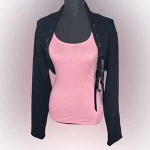 DKNY Black Trendy Sweater Valero Swing